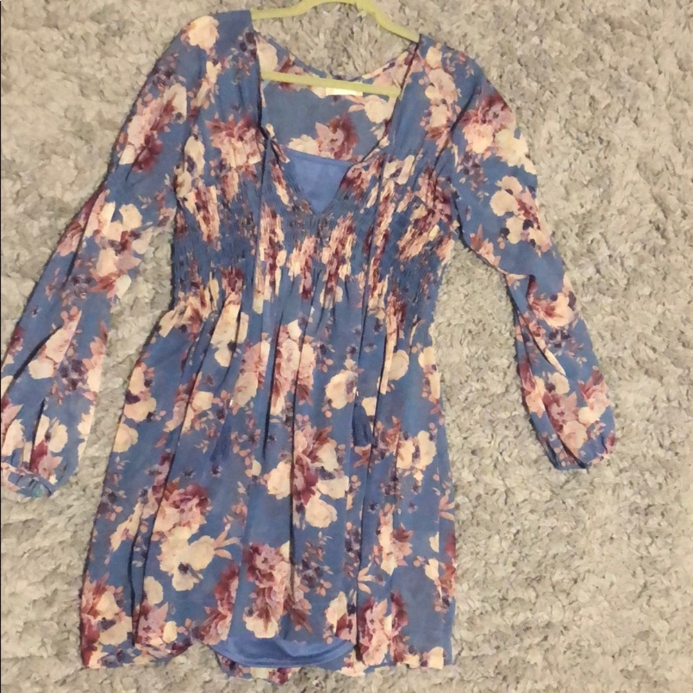Blue floral dress